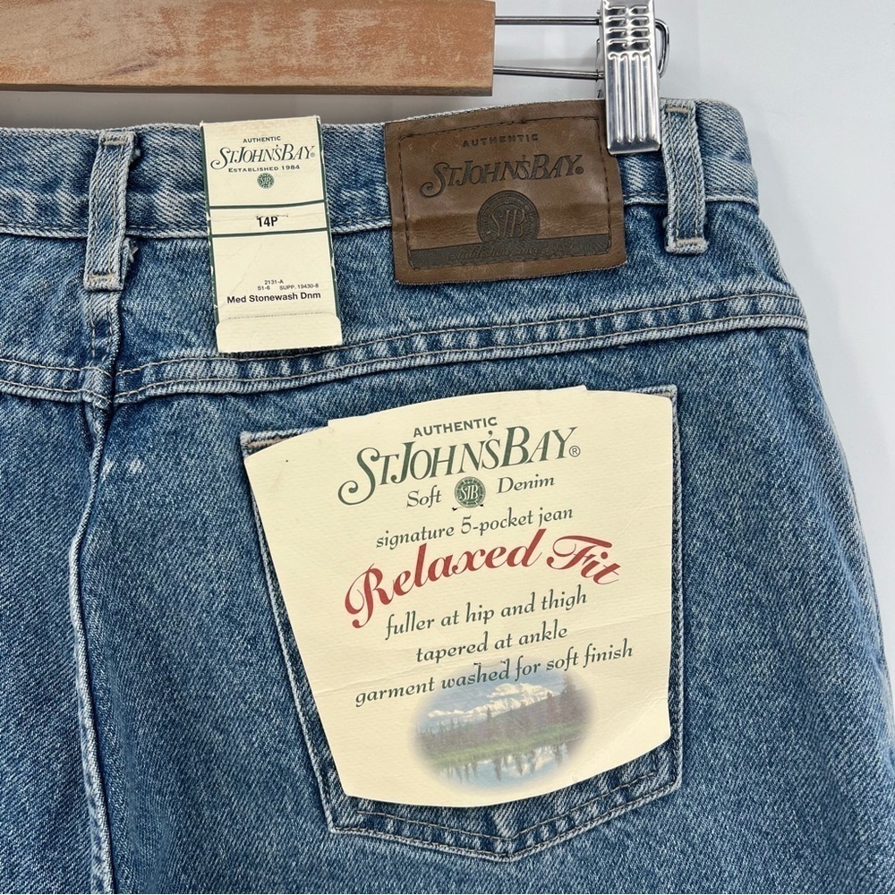 St. Johns Bay Vintage Signature 5 Pocket Jean Relaxed Fit Stonewashed Denim 14P
